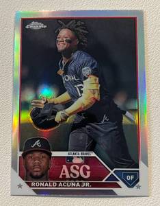 lot 384 image: Ronald Acuna Jr. Refractor 2023 Topps Chrome #ASGC-7 Baseball Card