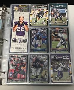 lot 100B image: Modern Football Card Binder  - 275 Cards, Stars, Rookies and more Minnesota Vikings