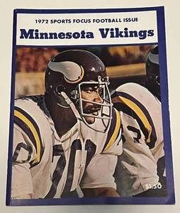 lot 191A image: 1972 Minnesota Vikings Football Sports Focus Program  Yearbook Magazine