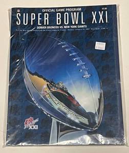 lot 193A image: Super Bowl XXI Official Game Program NFL Football