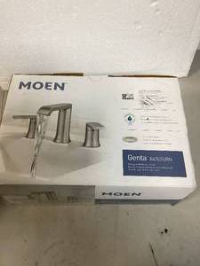 MOEN Genta 8 in. Widespread Double Handle Bathroom Faucet in Spot Resist Brushed Nickel(Valve Included) Customer Returns See Pictures