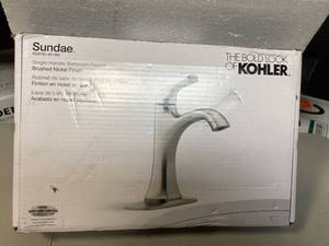 KOHLER Sundae Single Handle Single Hole Bathroom Faucet in Vibrant Brushed Nickel  Customer Returns See Pictures