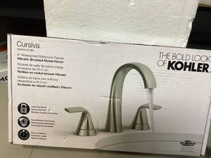 KOHLER Cursiva 8 in. Widespread 2-Handle Bathroom Faucet in Vibrant Brushed Nickel  Customer Returns See Pictures