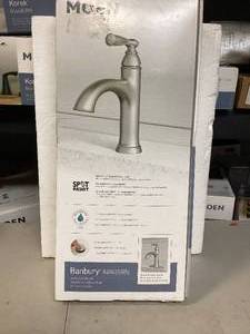 MOEN Banbury Single Handle Single Hole Bathroom Faucet in Spot Resist Brushed Nickel Customer Returns See Pictures