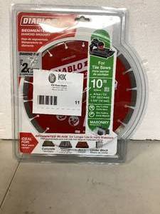 DIABLO 10 in. Diamond Segmented Cut-Off Discs for Masonry   Customer Returns See Pictures