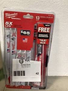 Milwaukee SAWZALL Demolition Nail-Embedded Wood and Metal Cutting Bi-Metal Reciprocating Saw Blade Set (13 Piece) Customer Returns See Pictures