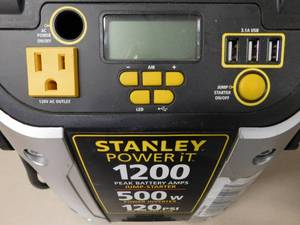 lot 12 image: Stanley Jump Starter, Air Compressor & 500w Power Inverter