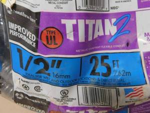 lot 14 image: NEW 25 Southwire Titan2 - 12 Flexible Conduit