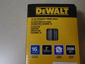 lot 15 image: DeWalt Finishing Nails, Flooring Cleat and Staples