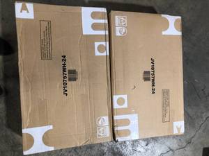 Lot of 2 Gymax 38 in. H Set of 4 Barstools Swivel Counter Height Chairs wRubber Wood Legs White  Customer Returns See Pictures