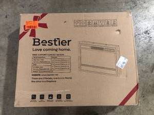 Bestier 70.8 in. Black TV Stand with Fireplace Fits TVs up to 75 in. LED Entertainment Center  Customer Returns See Pictures