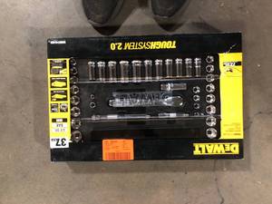 DEWALT 38 in. Drive Socket Set with Toughsystem Tray (37-Piece)    Customer Returns See Pictures