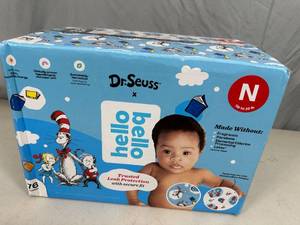 New Box of 76 Hello Bello Dr Suess Diapers