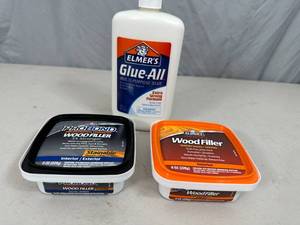 New Assorted Elmers Glue and Wood Filler