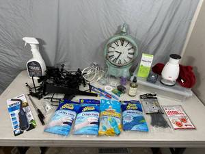 Assorted Items - Office, Hair Wrap, New Torch Lighter, Hooks, More