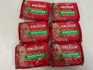 6 New Cans of King Oscar Wild Caught Sardines