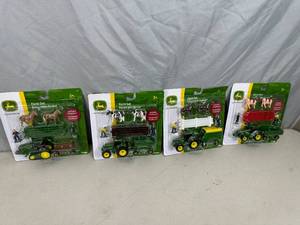 4 New John Deere 10 pc Farm Toys Sets