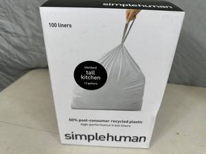 New Box of 100 Simple Human Garbage Bags