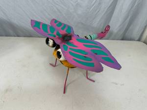 New Handmade Recycled Metal Art Dragonfly