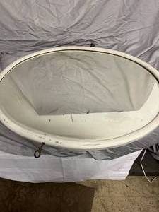 White Wood Trimmed Mirror