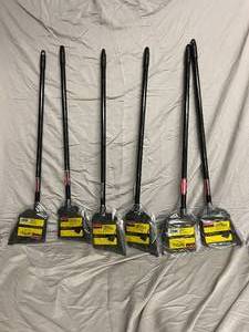 6 Rubbermaid Synthetic Lobby Brooms