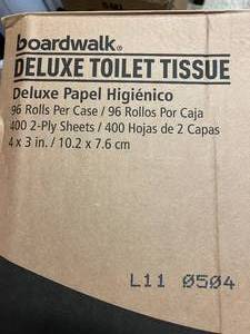 96 Individually Wrapped Rolls of Boardwalk Deluxe Toilet Tissue