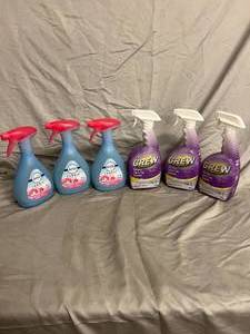 3 Bottles of Febreze Fabric Spray & Crew Shower Cleaner