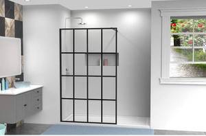 34 x 72 Goodyo Shower Screen Door - Black