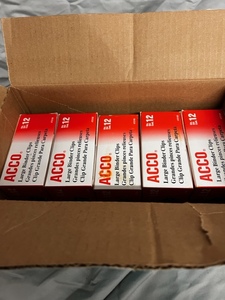 5 x 12 Packs of ACCO Large Binder Clips