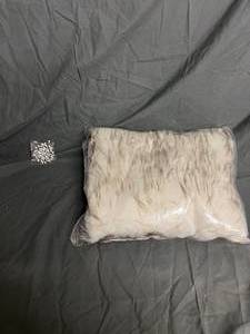 EVAZEN Sleeveless Faux Fur Shawl with Broach