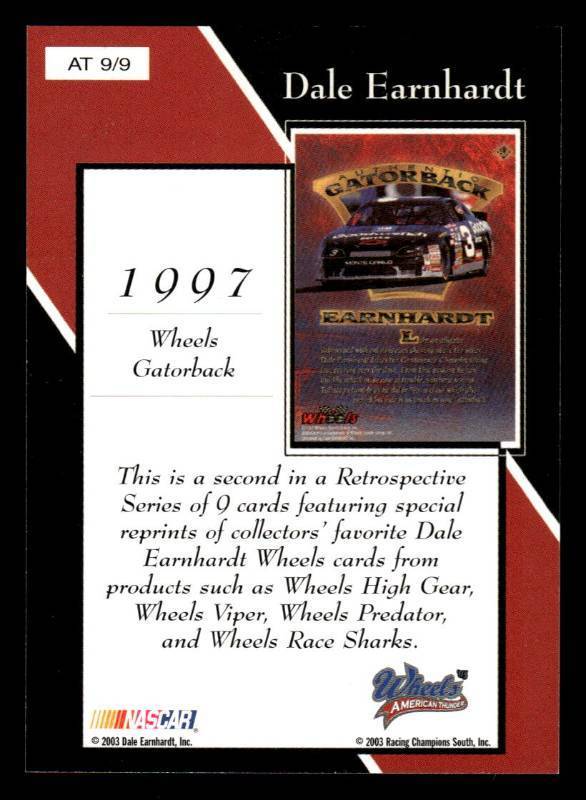 2003 Wheels Champions Retrospective Dale Earnhardt Sr. #9