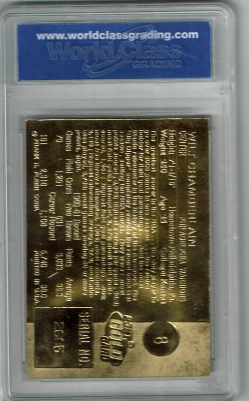 WCG 10 2001 Fleer 23KT Gold Wilt Chamberlain 1962 Fleer 40th Anniversary