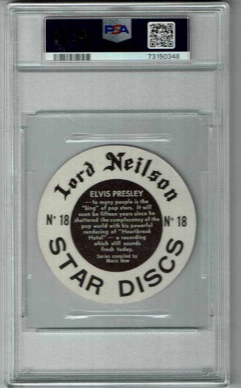 PSA 8 1970 Mister Softee LTD Elvis Presley #18 - Lord Neilson Star Discs