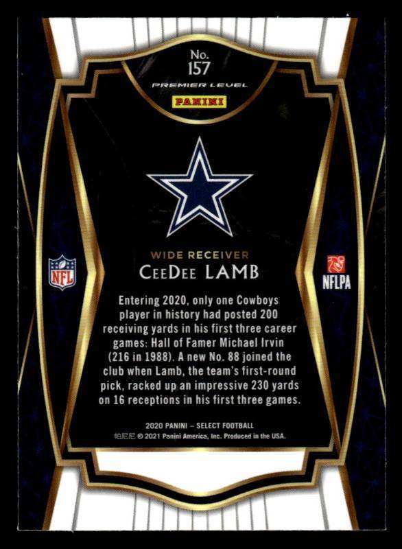 2020 Select CeeDee Lamb Rookie Card #157
