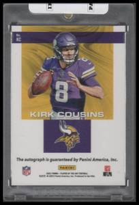 2023 Panini Player of the Day Kirk Cousins Autograph Card Serial #0930