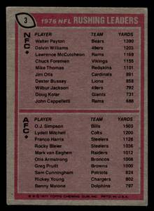 1977 Topps Leaders Walter Payton & OJ Simpson #3