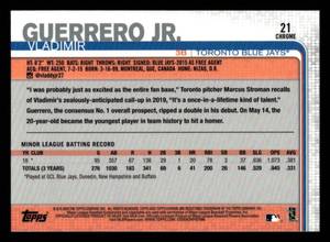2019 Topps Chrome Vladimir Guerrero Jr. Rookie #21