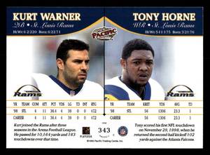 1999 Pacific Kurt Warner Rookie #343