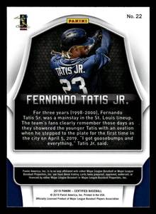 2019 Certified Fernando Tatis Jr. Rookie #22