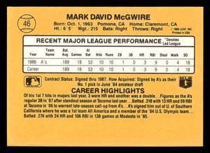 1987 Donruss Mark McGwire Rookie #46