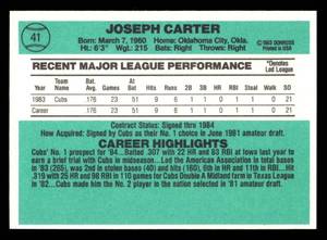 1984 Donruss Joe Carter Rookie #41
