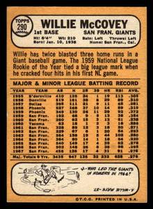 1968 Topps Willie McCovey #290 - High Grade