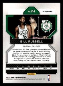 2021 Prizm Orange Cracked Ice Bill Russell #254