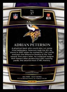 2021 Select Silver Prizm Adrian Peterson #37