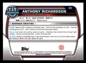 2022 Bowman U Chrome Anthony Richardson Rookie #65