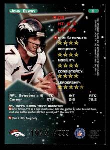 1998 Topps Stars Gold John Elway #1 Serial #19731999