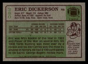 1984 Topps Eric Dickerson Rookie #280