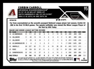 2013 Topps Chrome Refractor Corbin Carroll Rookie #95