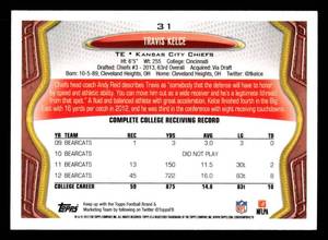 2013 Topps Travis Kelce Rookie #31
