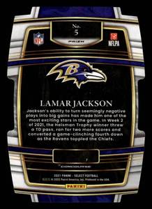 2021 Select Gold & Black Die Cut Lamar Jackson #5